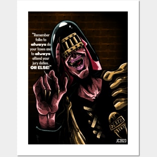 Judge Dredd “Public Service Announcement” Judge Death portrait (digital) Posters and Art